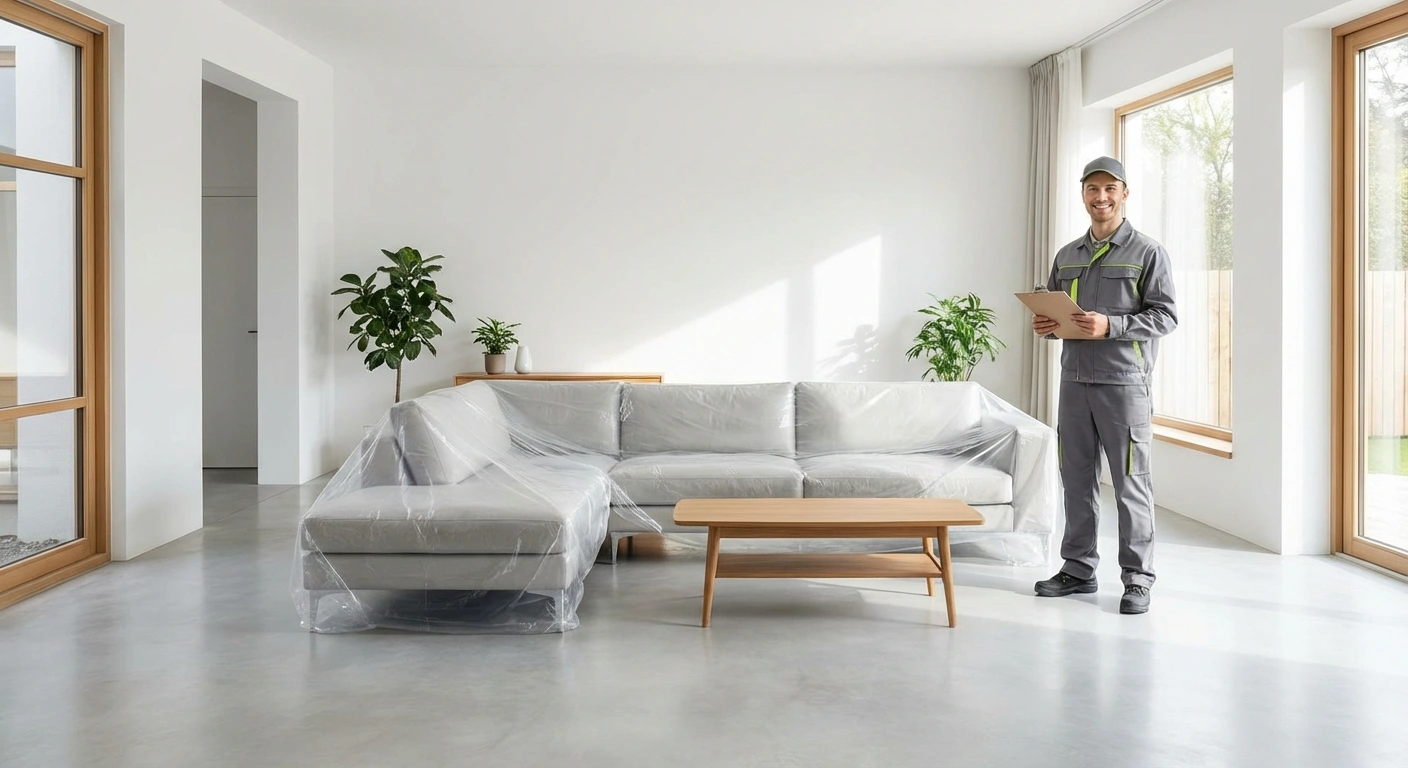 Furniture being delivered by courier service