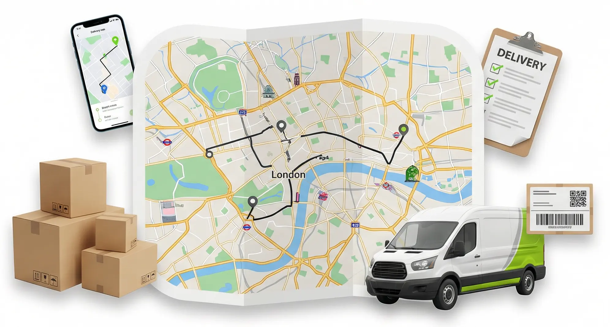 Van Thats Quick - London delivery service with map routing